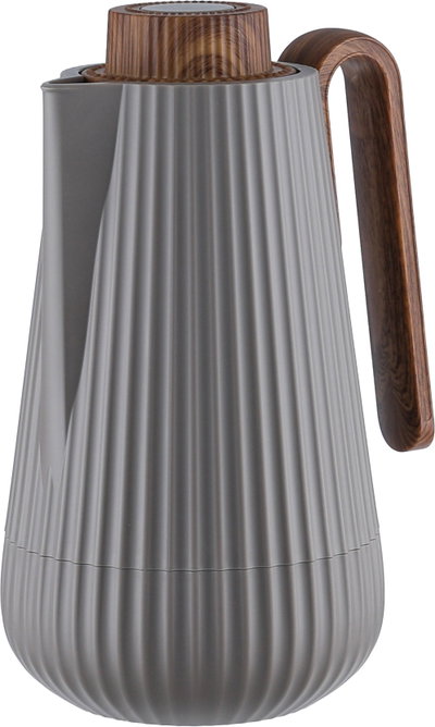 Glory Thermos, 0.7 Liter, Wooden Handle, Glass Interior, Wooden Pump - Cappuccino product image 4
