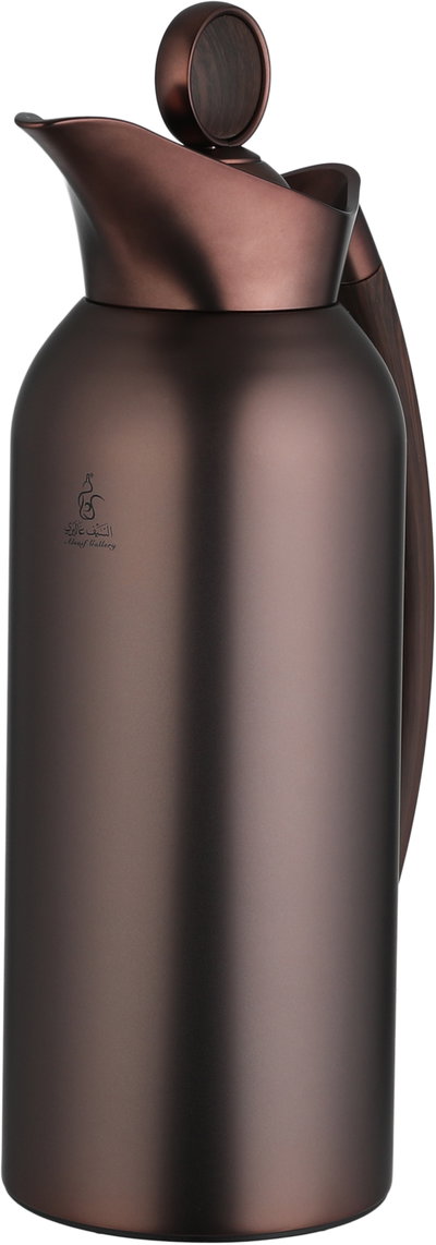 طقم ترامس الثريا السيف غاليري، 2 قطعة، 1/1 لتر، حافظة داخلية زجاج حراري، يد خشبي، ضغاط - نحاسي مطفي product image 4