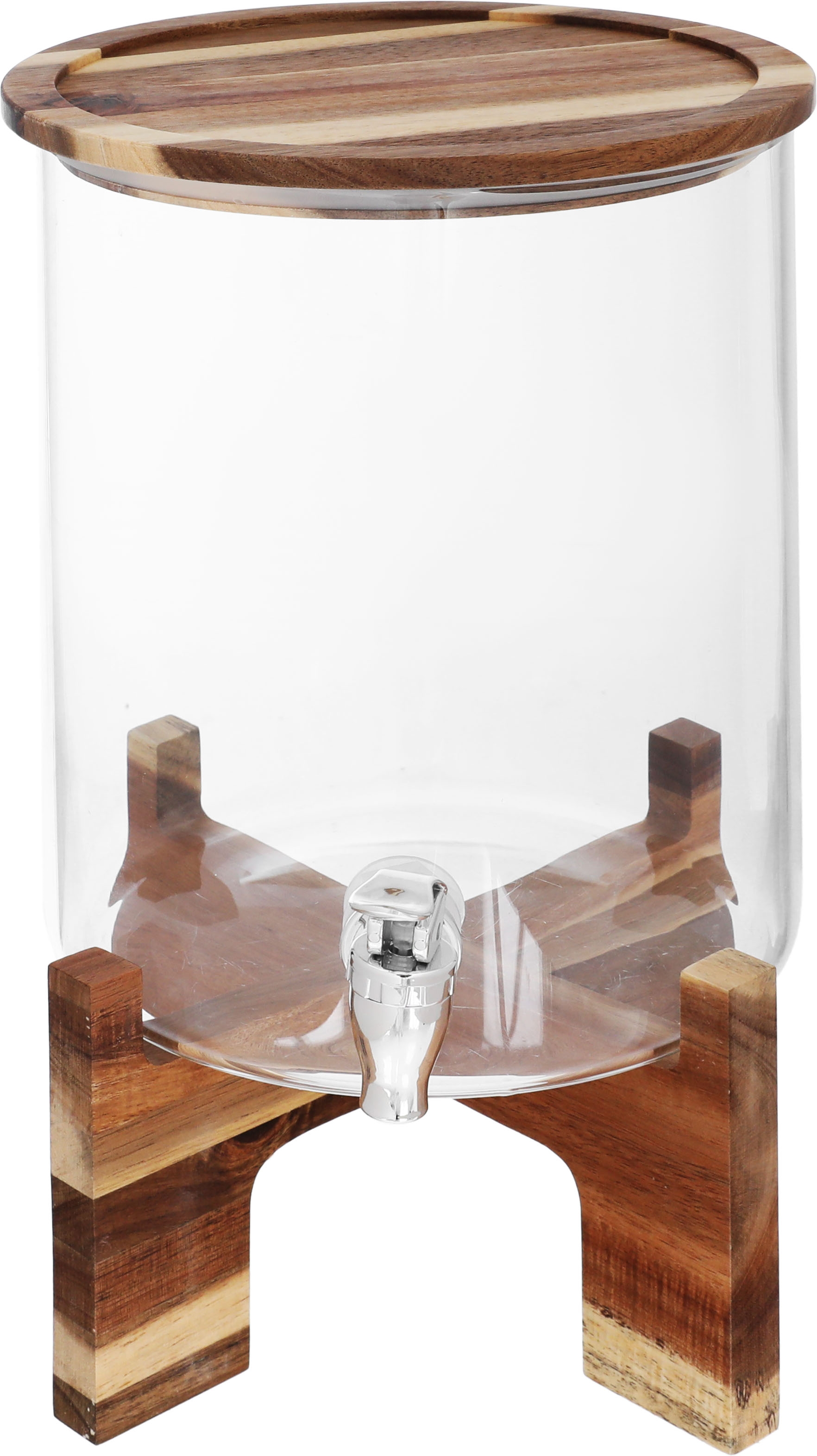 Geek Wahj Elmasa Glass, 6.5 Liter, Wood Base and Lid - Clear product image 1