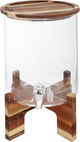 Geek Wahj Elmasa Glass, 6.5 Liter, Wood Base and Lid - Clear product image 1