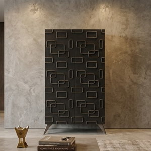خزانة احذية خشب MDF، 36×125×76 سم، 2 باب - اسود product image 2