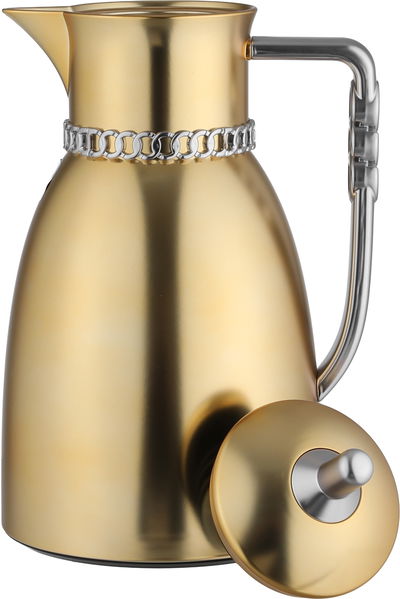 طقم ترامس بيان السيف غاليري، 0.7 / 1 لتر، 2 قطعة، حافظة داخلية زجاج حراري، يد فضي - ذهبي مطفي product image 5