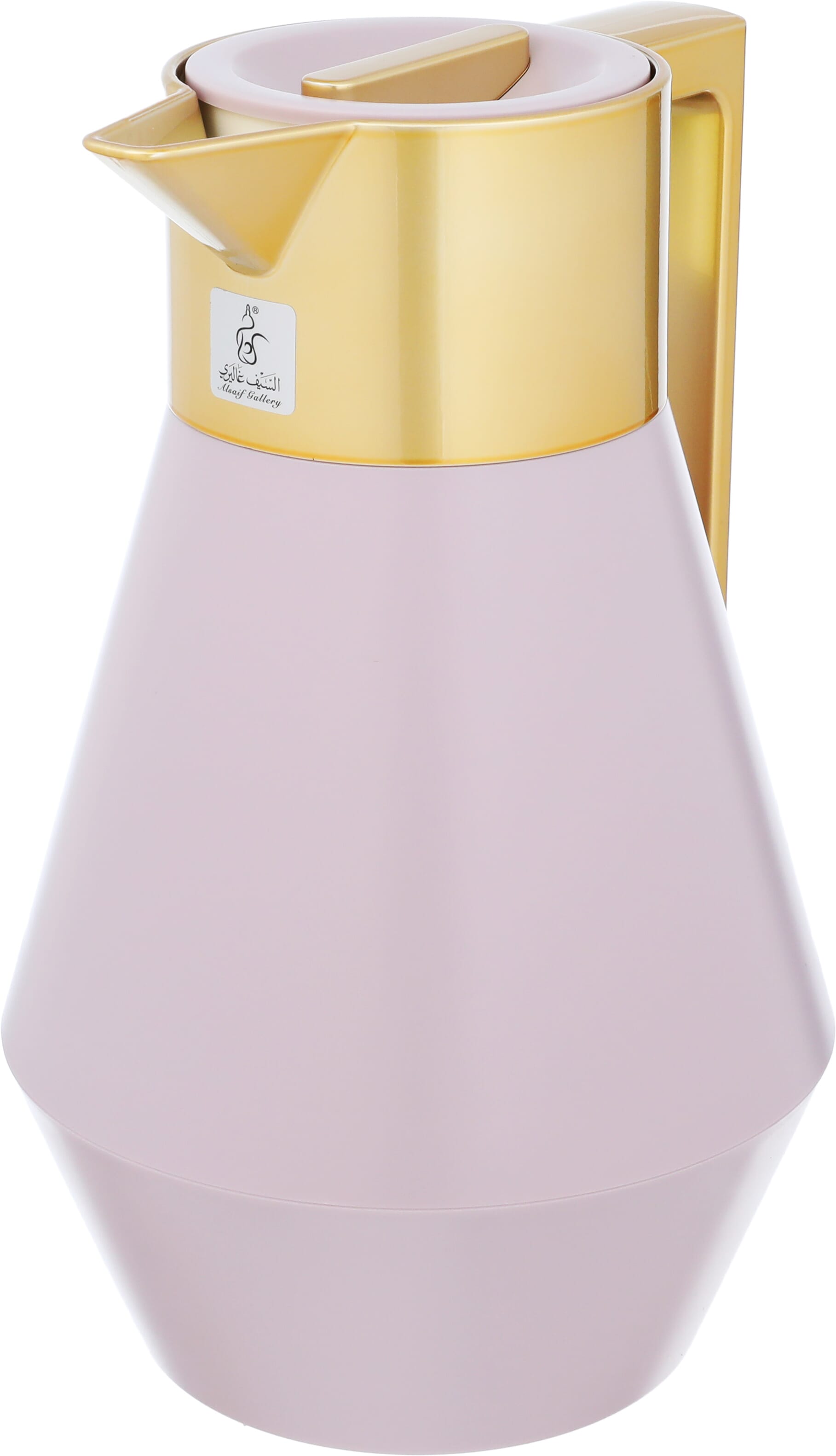 Everest Lydia Thermos, 1 liter, golden handle, thermal glass inner shell, plastic outer shell - light pink product image 3