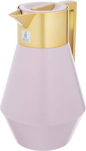Everest Lydia Thermos, 1 liter, golden handle, thermal glass inner shell, plastic outer shell - light pink product image 3