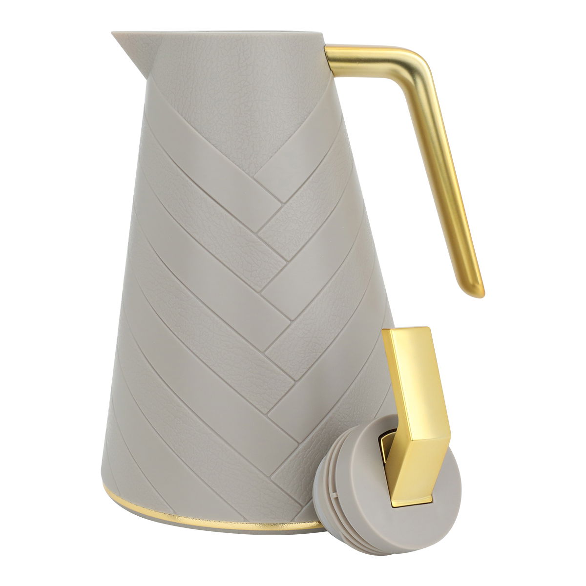 Glory glass thermos, 500 ml, plastic outer shell - gray product image 5