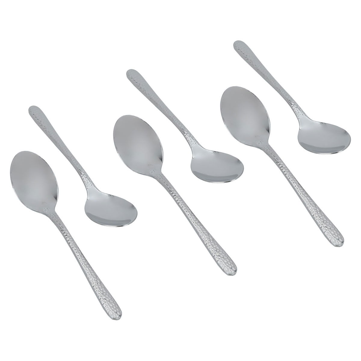 طقم ملاعق شاي استيل السيف غاليري، 6 قطع، منقوش - فضي product image 2