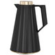 ترمس إليجانس، 1 لتر، حافظة داخلية زجاج، غطاء ذهبي، ضغاط - أسود product image 1