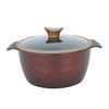 طقم قدور جرانيت تيتانيوم نيوكلاين، 10 قطع، غطاء زجاج - احمر غامق product image 2