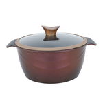 طقم قدور جرانيت تيتانيوم نيوكلاين، 10 قطع، غطاء زجاج - احمر غامق product image 2