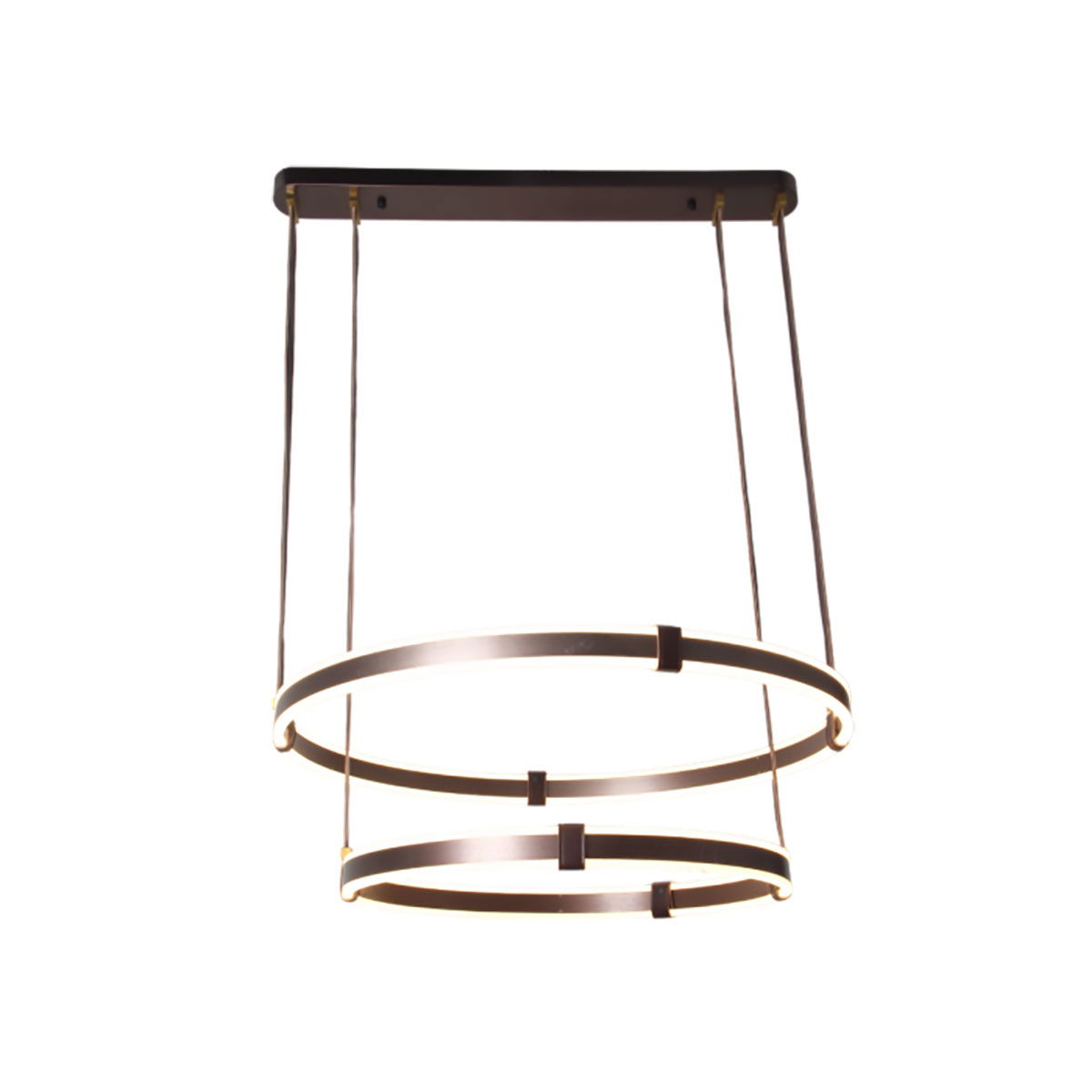 ثريا ألمنيوم السيف غاليري، 80-60 سم، 100 واط، دائري - بني product image 3