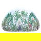 Al Saif Gallery serving plate, 35.5 x 25.5 x 1 cm - white green product image 2