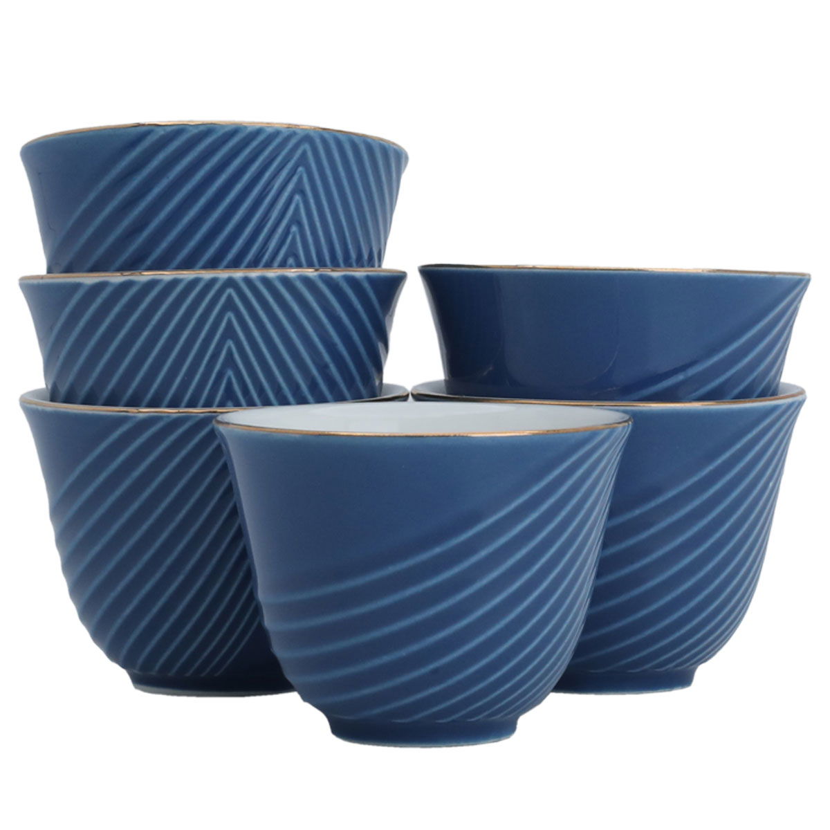Al Saif Gallery Arabic coffee cups set, porcelain, 12 pieces - blue product image