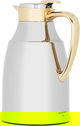 Al Saif Gallery Diriyah thermos, 1 liter, golden handle, thermal glass inner container, steel outer shell - silver product image 3