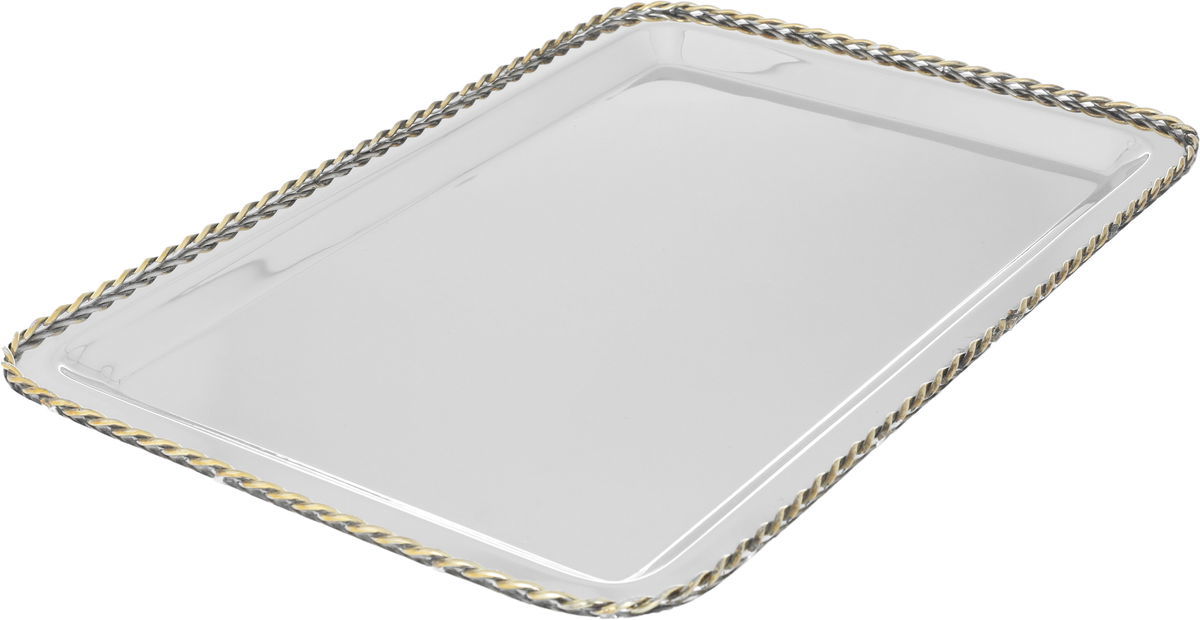 صينية تقديم أستيل السيف غاليري، 45×32×2.5 سم، مستطيل - فضي product image 4
