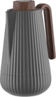 Glory Sumo Thermos, 1 liter, wooden handle, glass interior, push-button - dark gray wood finish product image 4