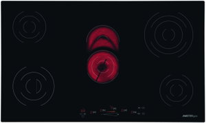 Master Gas H95VTCT Ceramic Glass Tabletop Hob, 90cm, 6 Burners, 9 Power Levels, Timer, Digital Display - Black product image