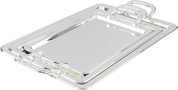 Alsaif Gallery Steel Tofry Set, 3 Pieces - Silver product image 1
