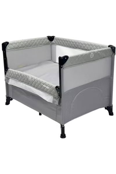 سرير اطفال فان مومنت، 100×70 سم، قابل الطي - رمادي product image 3