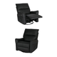 كرسي استرخاء جلد، 77x80x100 سم - اسود product image 4