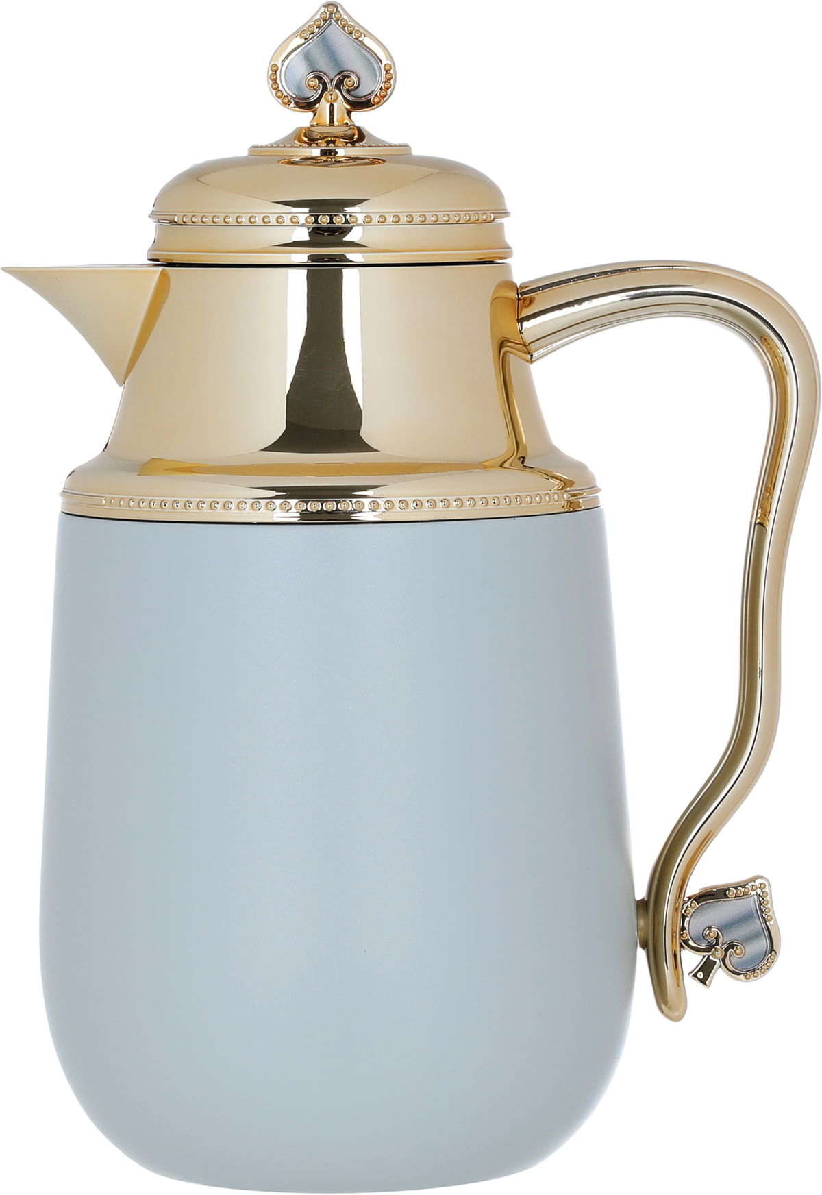Al Saif Gallery Fatima thermos set, 1/0.7 liter, 2 pieces, thermal glass inner container, steel outer shell - light gray product image 6