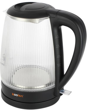 غلاية كهربائية كولن، 2200 واط، 1.7 لتر، زجاج مزخرف ، 800102062 - اسود product image
