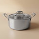 Mr. Cook Casserole Titan Stainless Steel Aluminum, 22Cm, Glass Lid - Silver product image 1