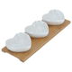 Al Saif Gallery porcelain yogurt set, heart shape - white product image 1