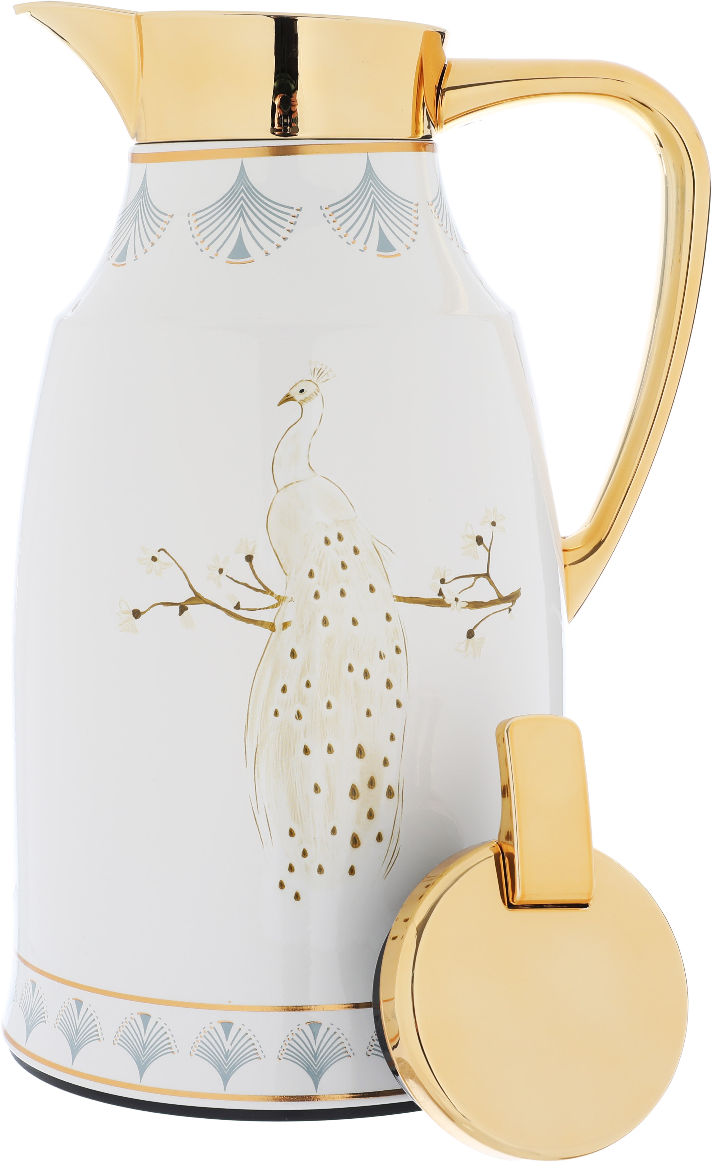 Al Saif GalleryTawoos thermos set, 1/1.3 liter, thermal glass inner container, steel outer shell - pearl product image 4