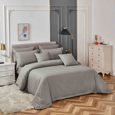 طقم لحاف نداف قطن، 240x260 سم، نفرين، 7 قطع - رصاصي product image 5