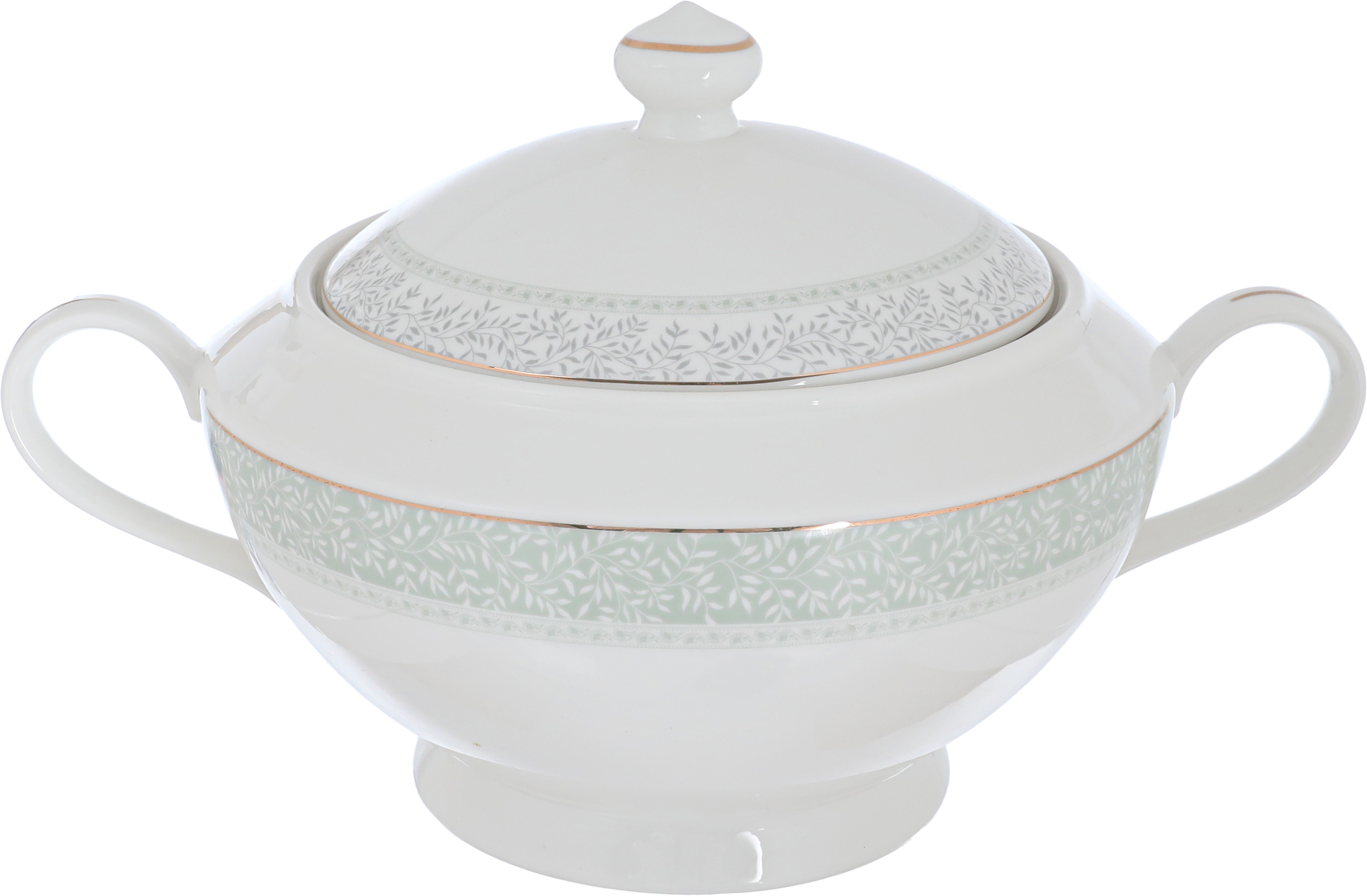Victoria Al Saif Gallery porcelain dining set, 65 pieces, pattern - white green product image 8