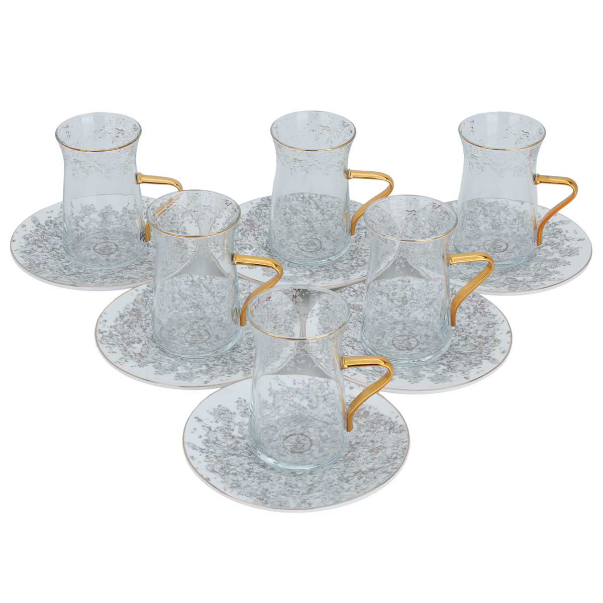 Al Saif Gallery Porcelain Tea Set, Saucer, 12 Pieces - White product image 2