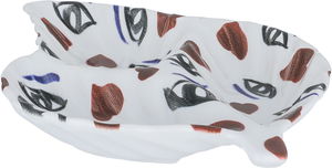 Al Saif Gallery porcelain serving plate, rectangular, three sections - colored product image 2
