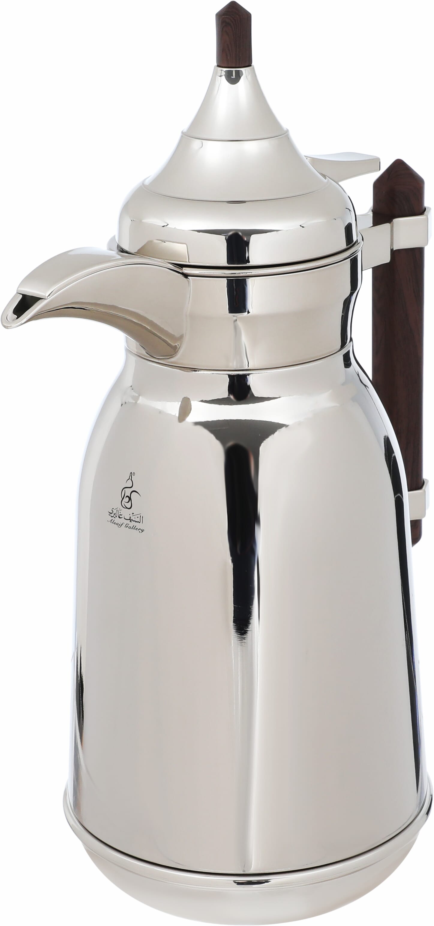 Al Saif Gallery stainless steel thermos set, 1/0.75 litre, two pieces - silver product image 3