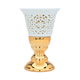 مبخرة بورسلان السيف غاليري، 13x13x18 سم، قاعدة ذهبي - أبيض product image 2