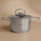 قدر استيل غطاء زجاج هاشفير، 800 مل، 12 سم - فضي product image 1
