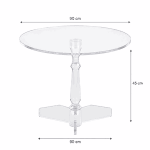 طقم طاولات اكريلك، 5 قطع - شفاف product image 2