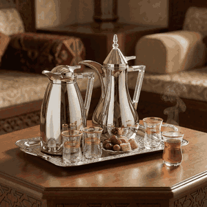 طقم ترامس مها السيف غاليري، 1/1 لتر، قطعتين، حافظة داخلية زجاج حراري، ضغاط - فضي product image 2