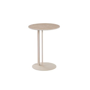 Modern side table, ceramic and steel, 60 x 45 cm - wooden product image 2