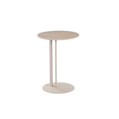 Modern side table, ceramic and steel, 60 x 45 cm - wooden product image 2
