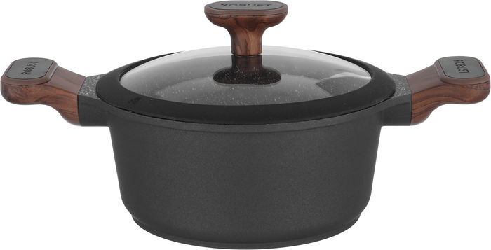 طقم قدور جرانيت وألمنيوم بغطاء زجاج روبوست، 9 قطع - أسود product image 5