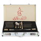 Al Saif Gallery steel spoon set with aluminum case, 72 pieces, gilded - silver product image 1