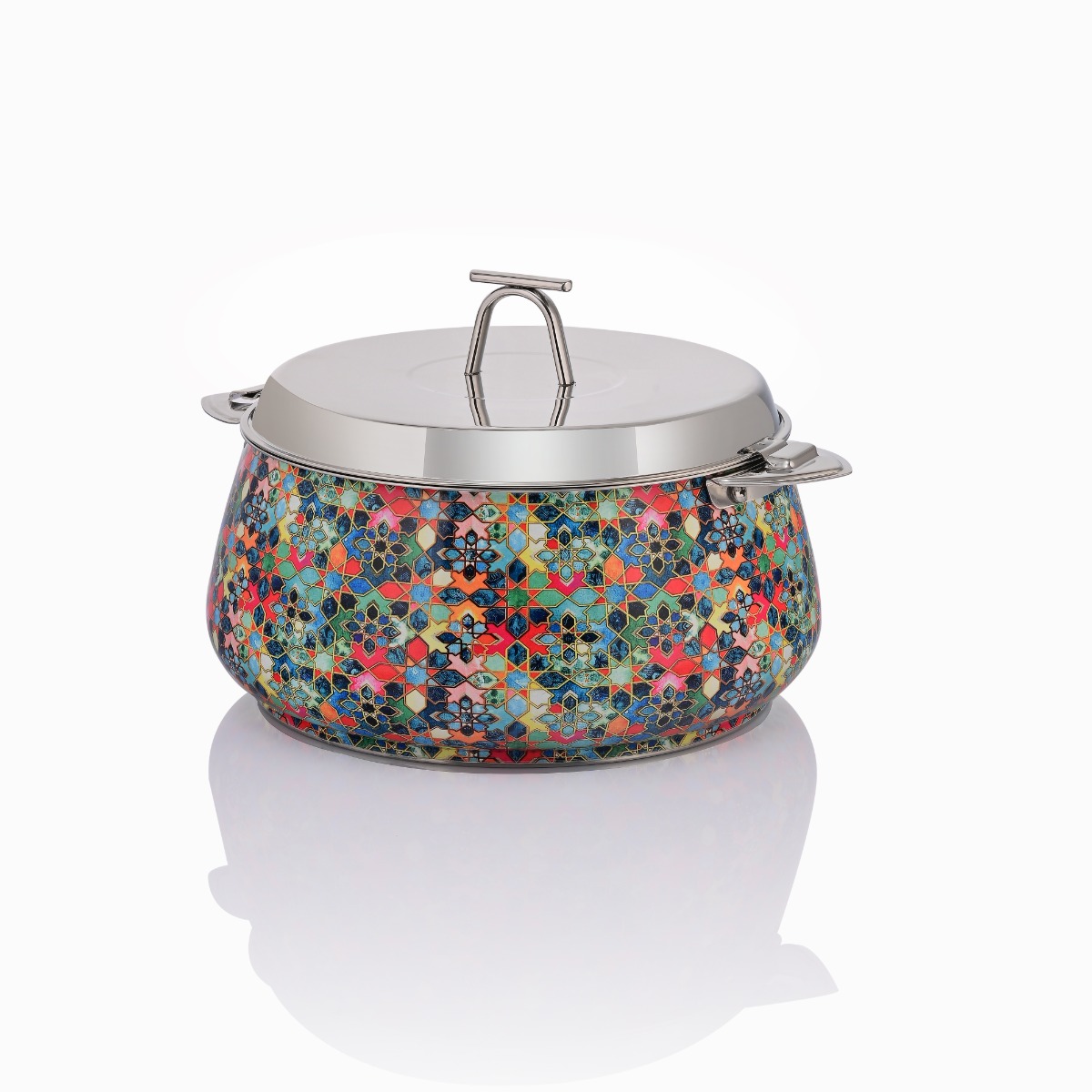 Al Saif Gallery Mirna Steel Food Container, 3.5 Liters, Islamic Pattern - Multicolor product image 2