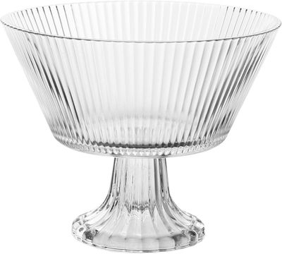 ROYAL DESIGN glass serving bowl, 16x16x15 cm, base - transparent product image 1
