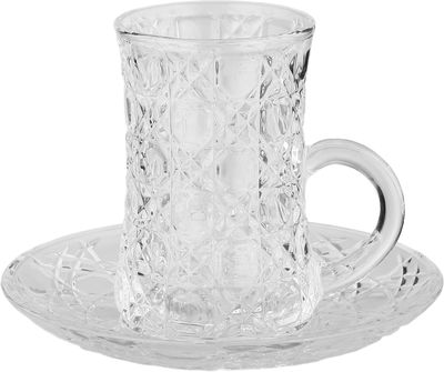 Crown Home Establishment Glass Cups and Teas Set, 36 Pieces, 13cm - Clear product image 3