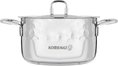 Korkmaz Irna 8-Piece Stainless Steel Cookware Set with Lid - Silver product image 3