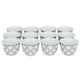 Al Saif Gallery Porcelain Arabic Coffee Cups Set, 12 Pieces - Silver White product image 1