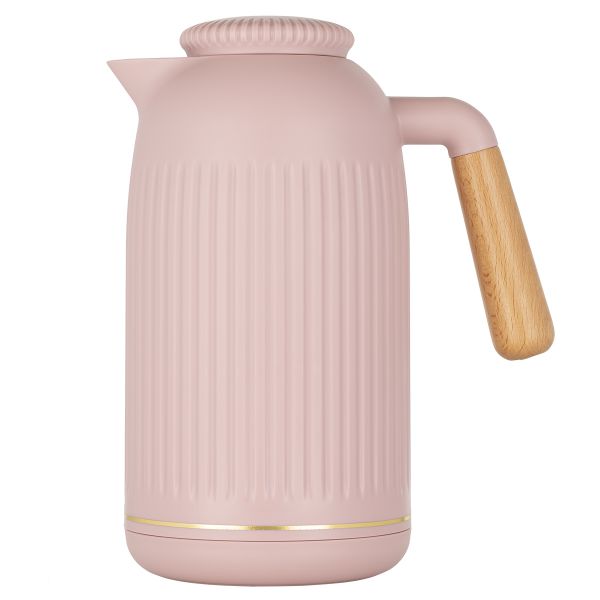 Timeless Jayda Thermos, 1 liter, with wooden handle - pink product image 1