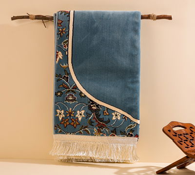 مجموعة سجادة صلاة محراب سجادتي، 5 قطع، سماكة 4 مل، 70×110 سم، P-EH-5-07-V5-H - سماوي product image 5