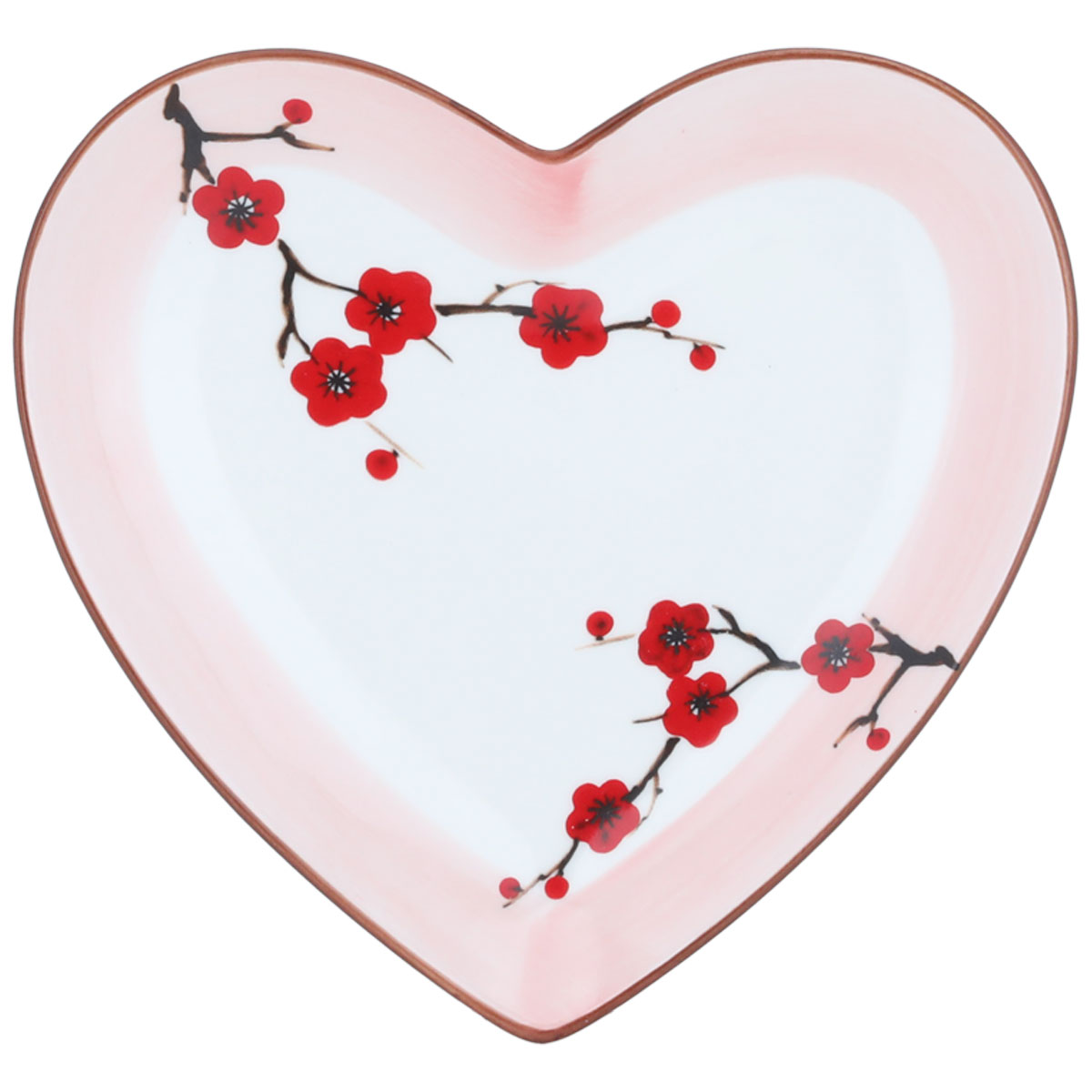 Al Saif Gallery porcelain serving plate, 7.5 inches, heart shape - multi-colored product image 2