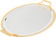 Al Saif Gallery steel tray set with gold edges, 3 pieces, oval - silver product image 3